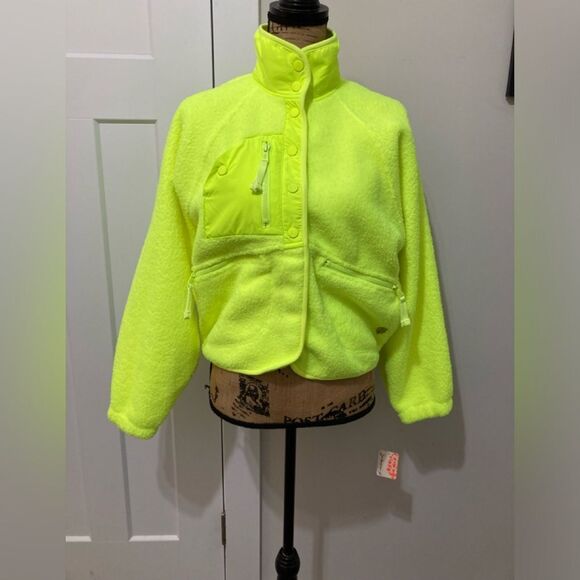 NWT Free People Hit the Slopes Jacket in Highlighter XS - Picture 7 of 11